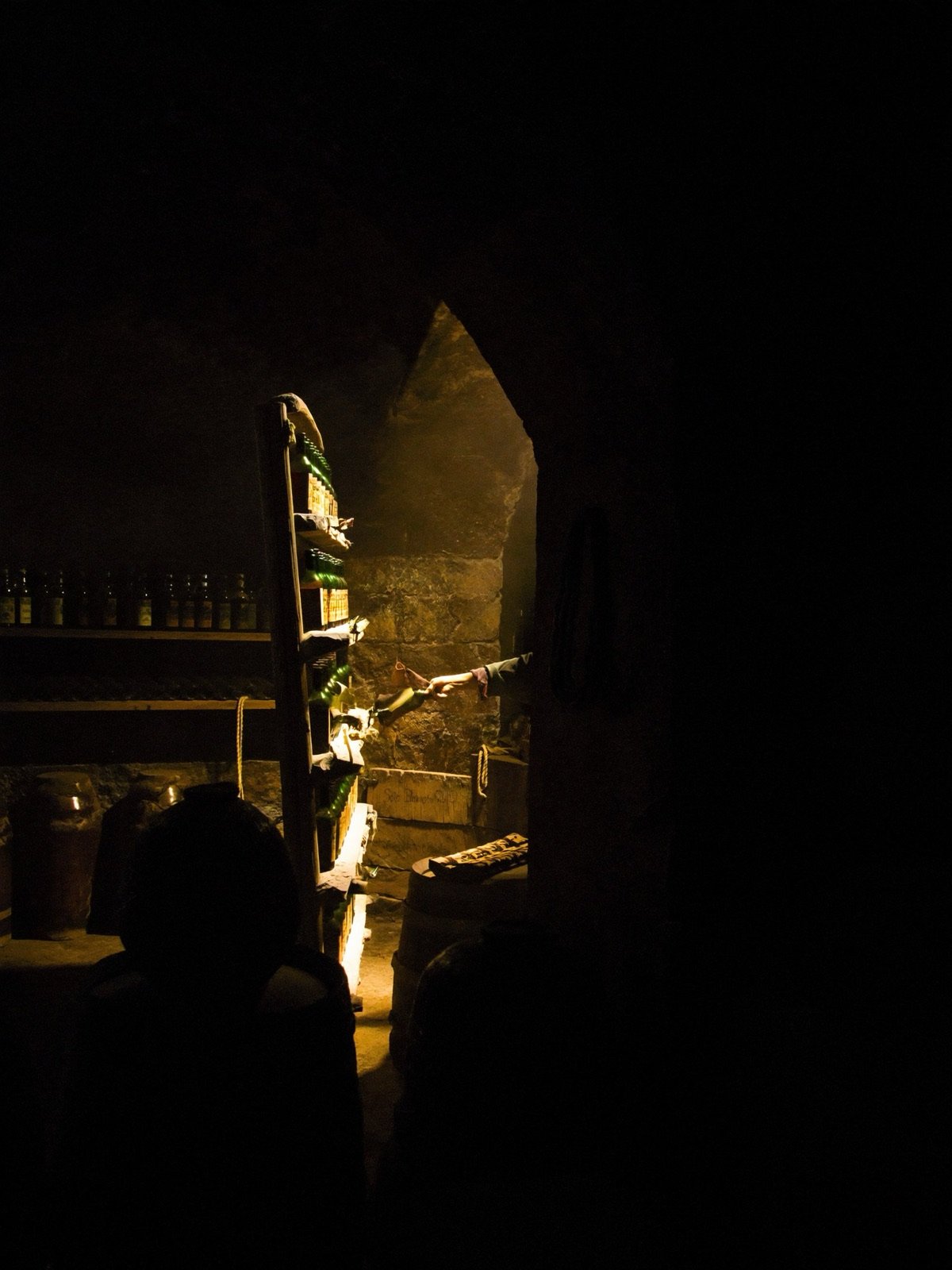 A bottle drawn from the cellar rack